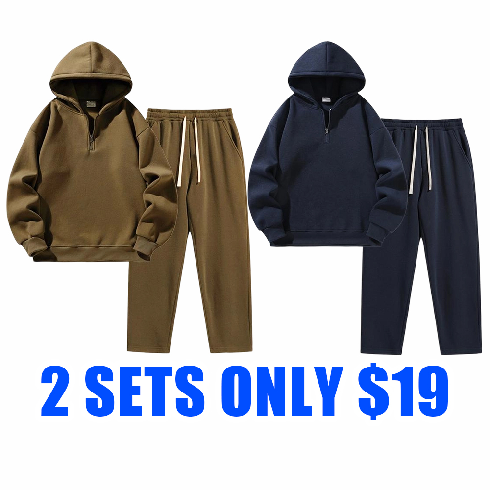 Men’s Zipper Hoodie & Sweatpants Set