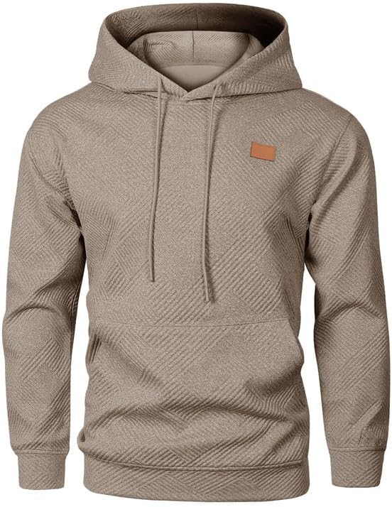 Mens 2 Piece Jacquard Sweatsuit Outfits Hoodie Sweatshirt & Joggers Sweatpants Set Tracksuit