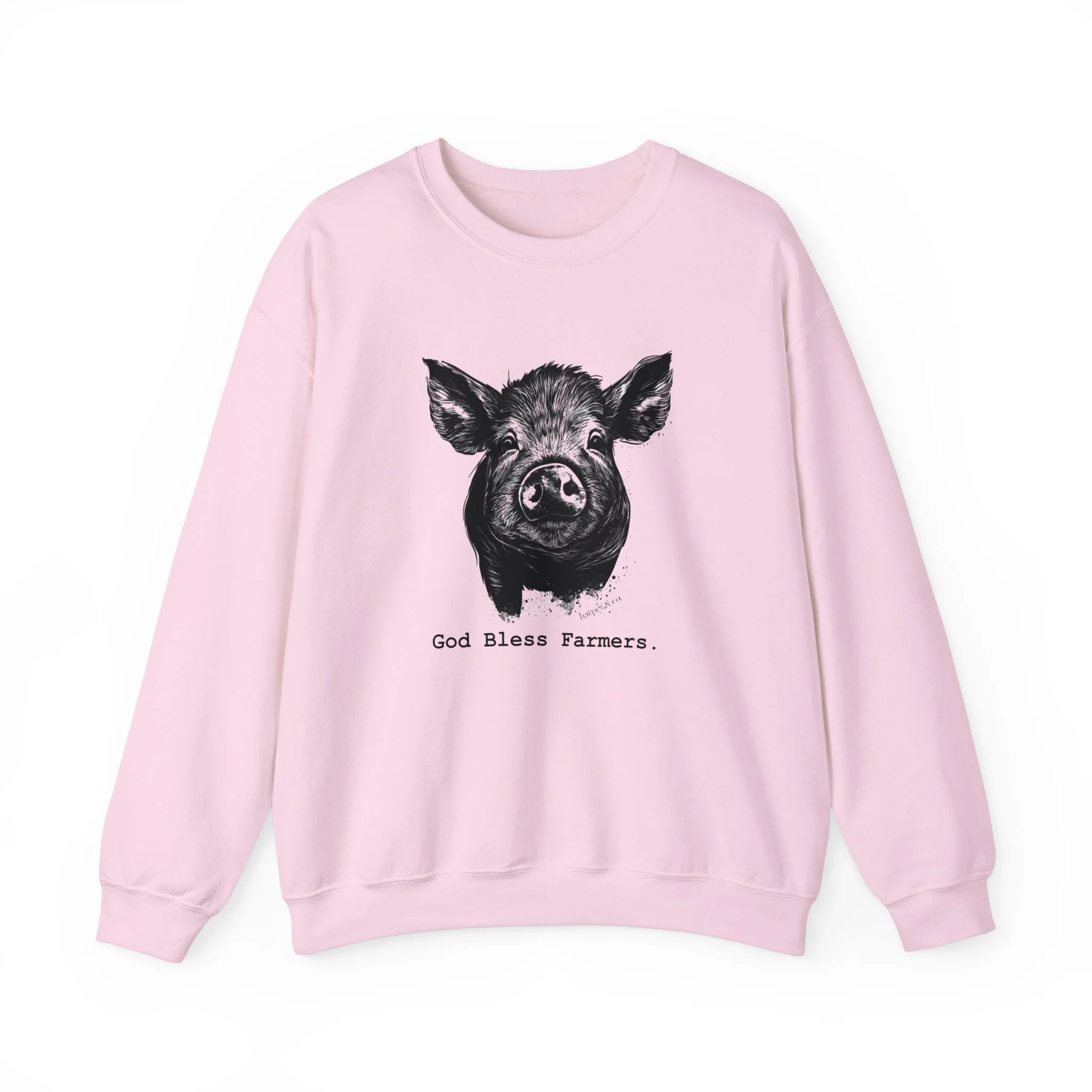God Bless Farmers Pig Unisex Heavy Blend? Crewneck Sweatshirt