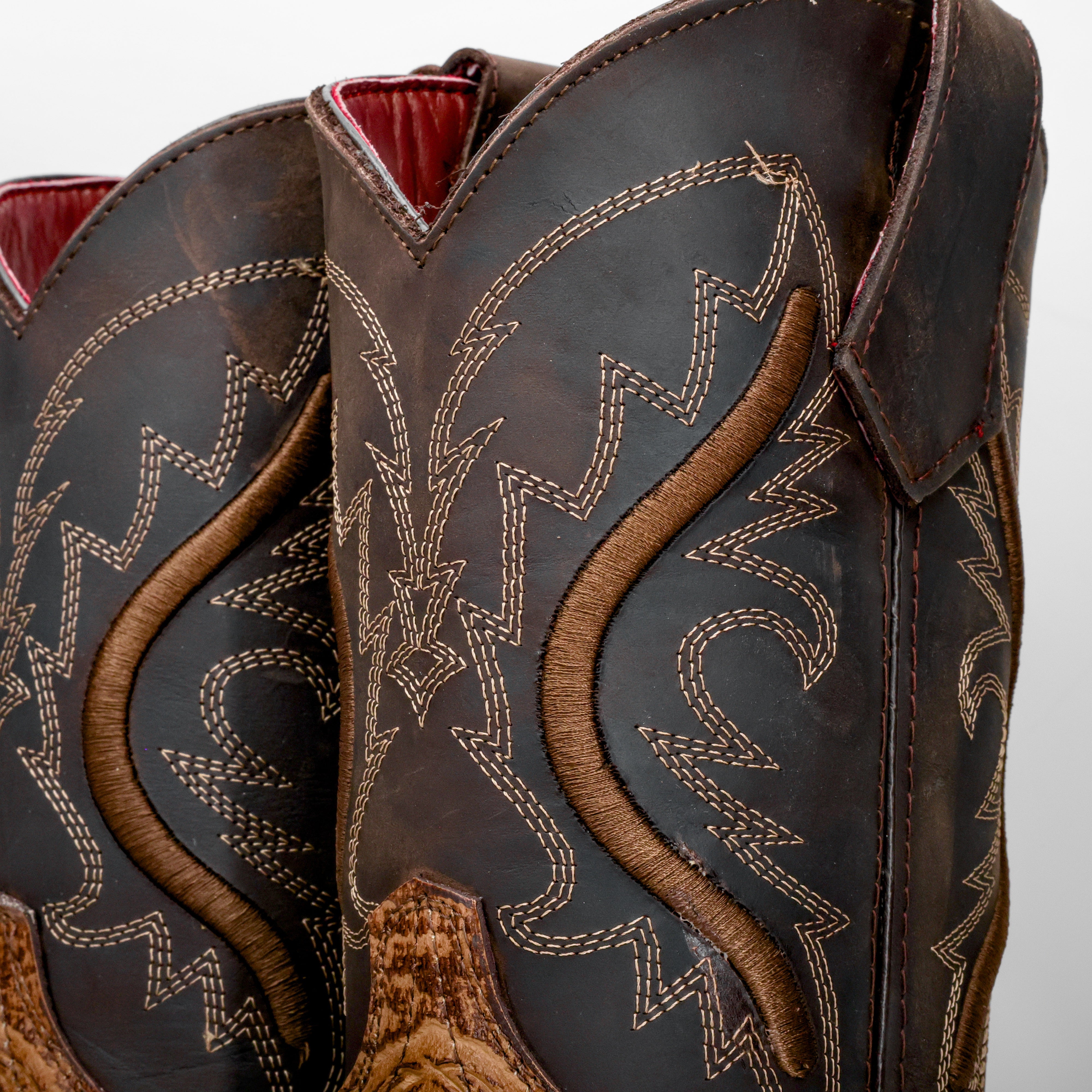 Honey Hand-Tooled Leather Boots With 3D Lightweight Sole - Composite Toe