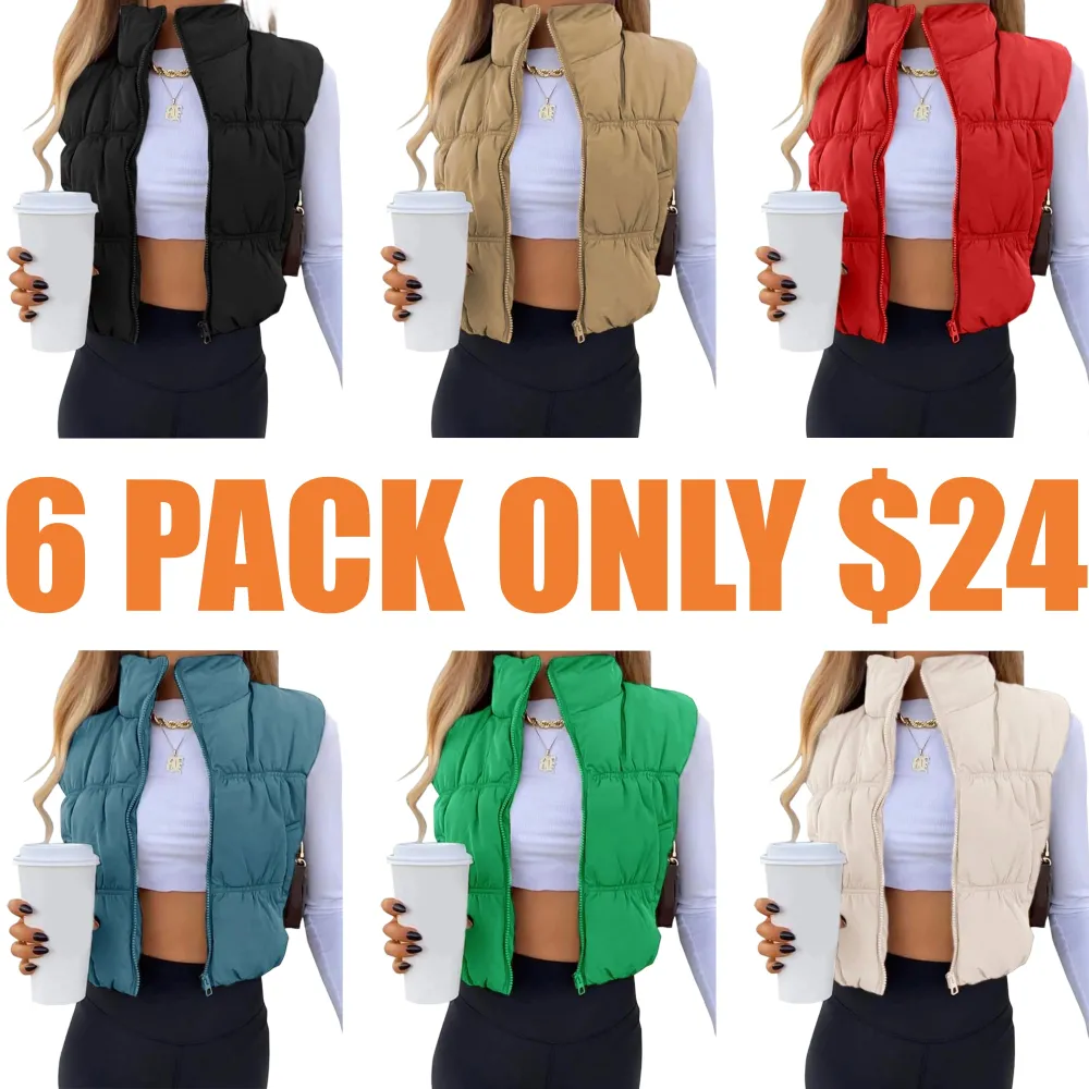 Sleeveless padded puffer vest