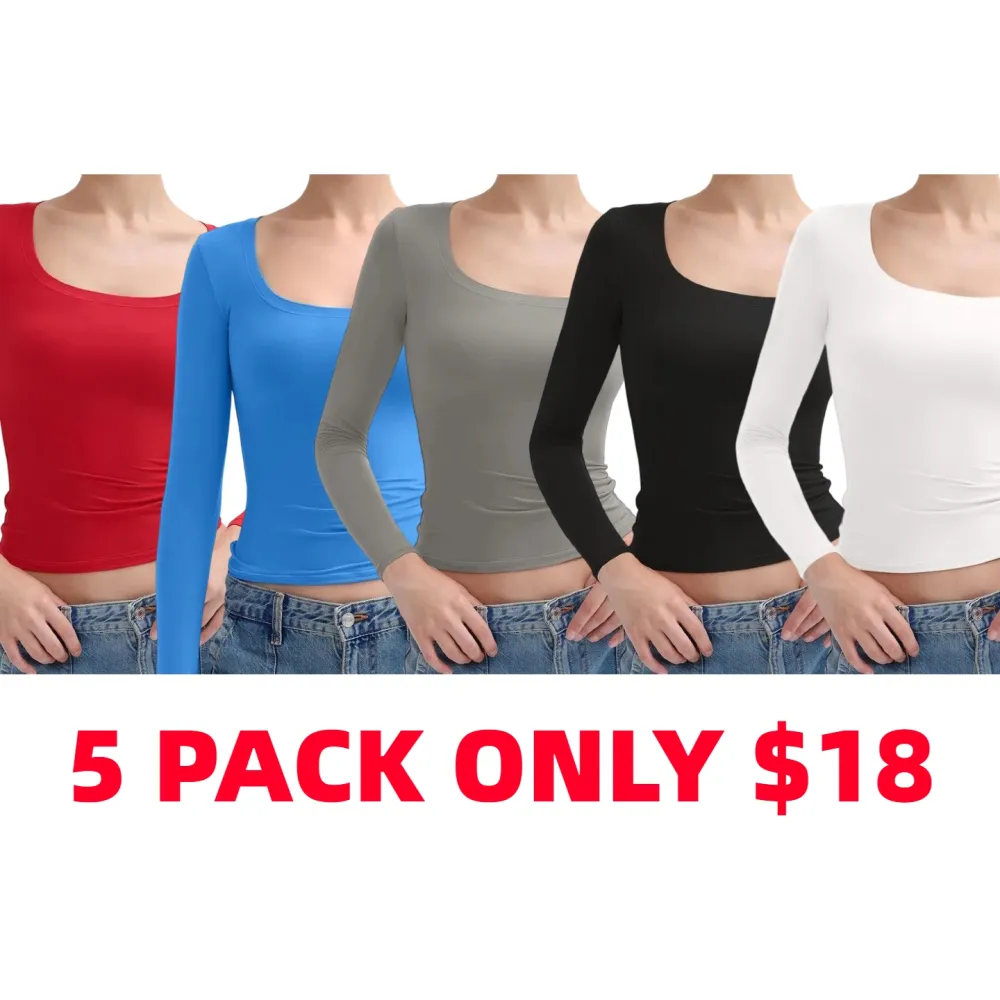 Womens Scoop Neck Long Sleeve Top - Smoke Cloud Collection