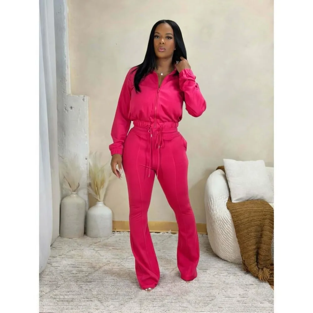 Flare Pants & Jacket Set