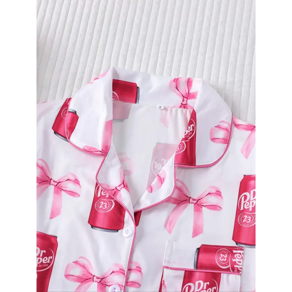 Women's Fall Winter Long Sleeve Sleepwear Set