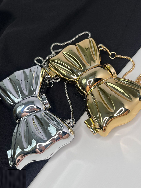 Chains Geometric Shiny Solid Color Bags Accessories