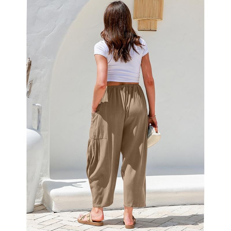 🎁Women's Polyester Wide Leg Pants with Pockets