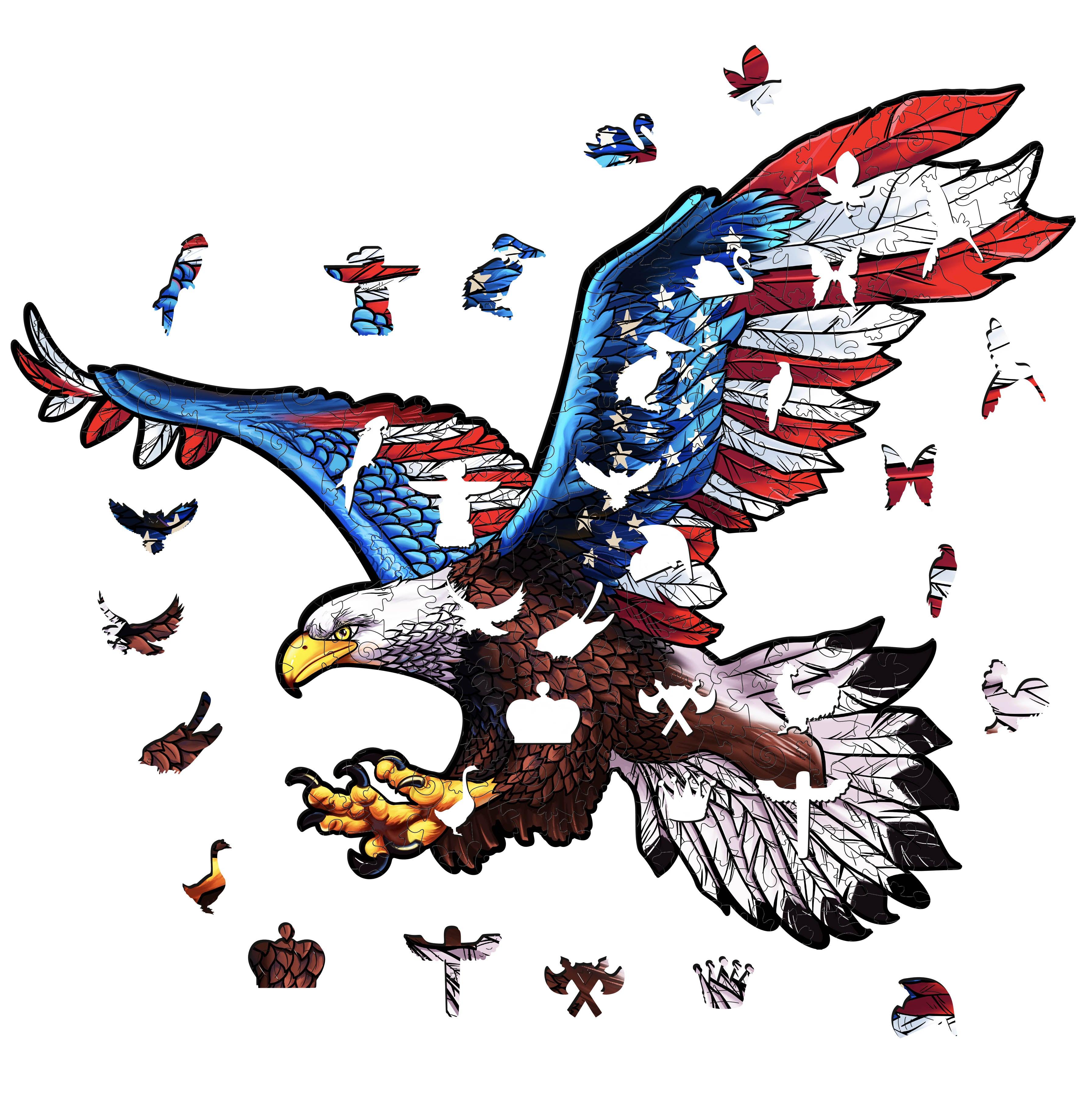 Free Eagle Wooden Jigsaw Puzzle