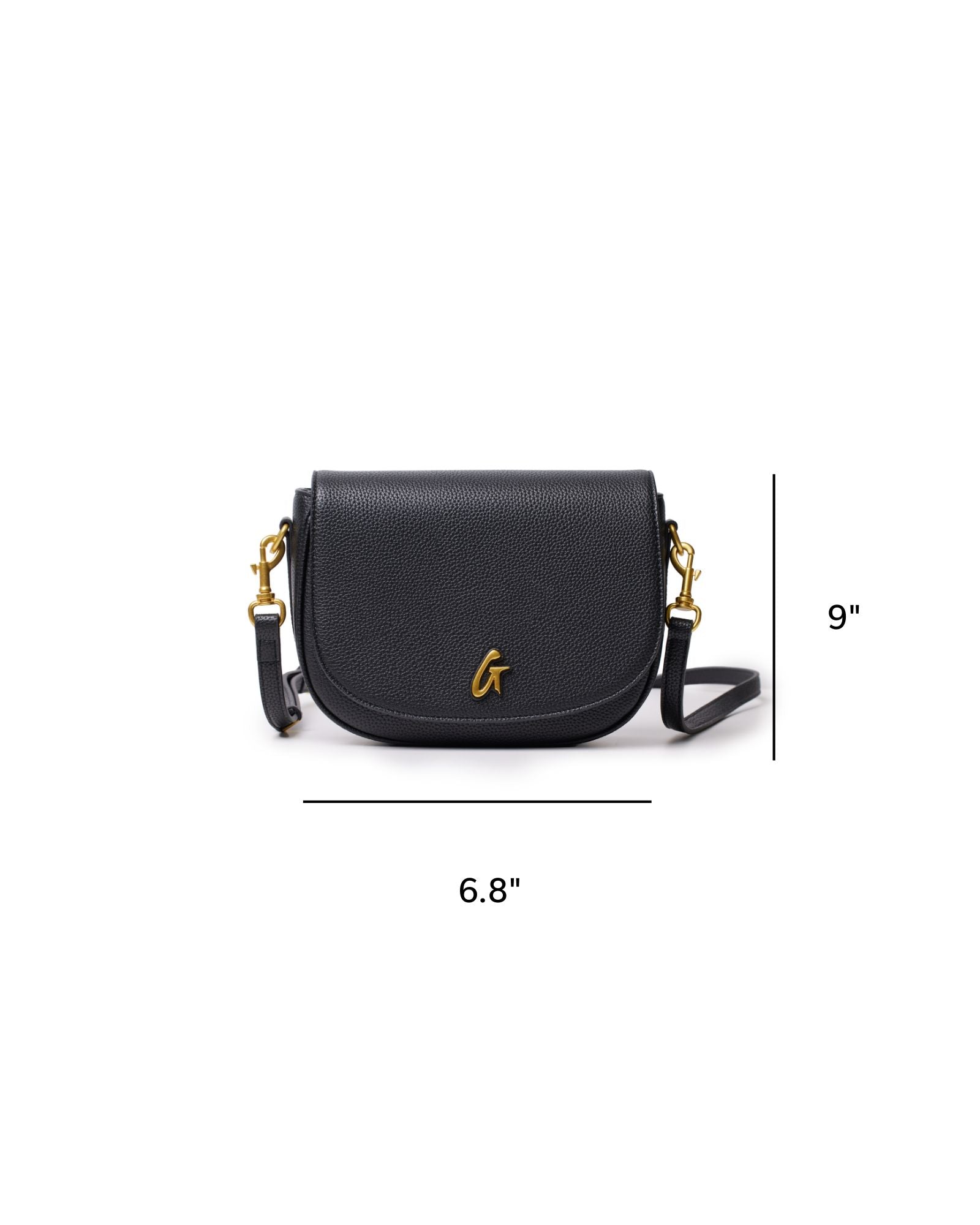 MEDIUM PEBBLE SHOULDER BAG - BLACK