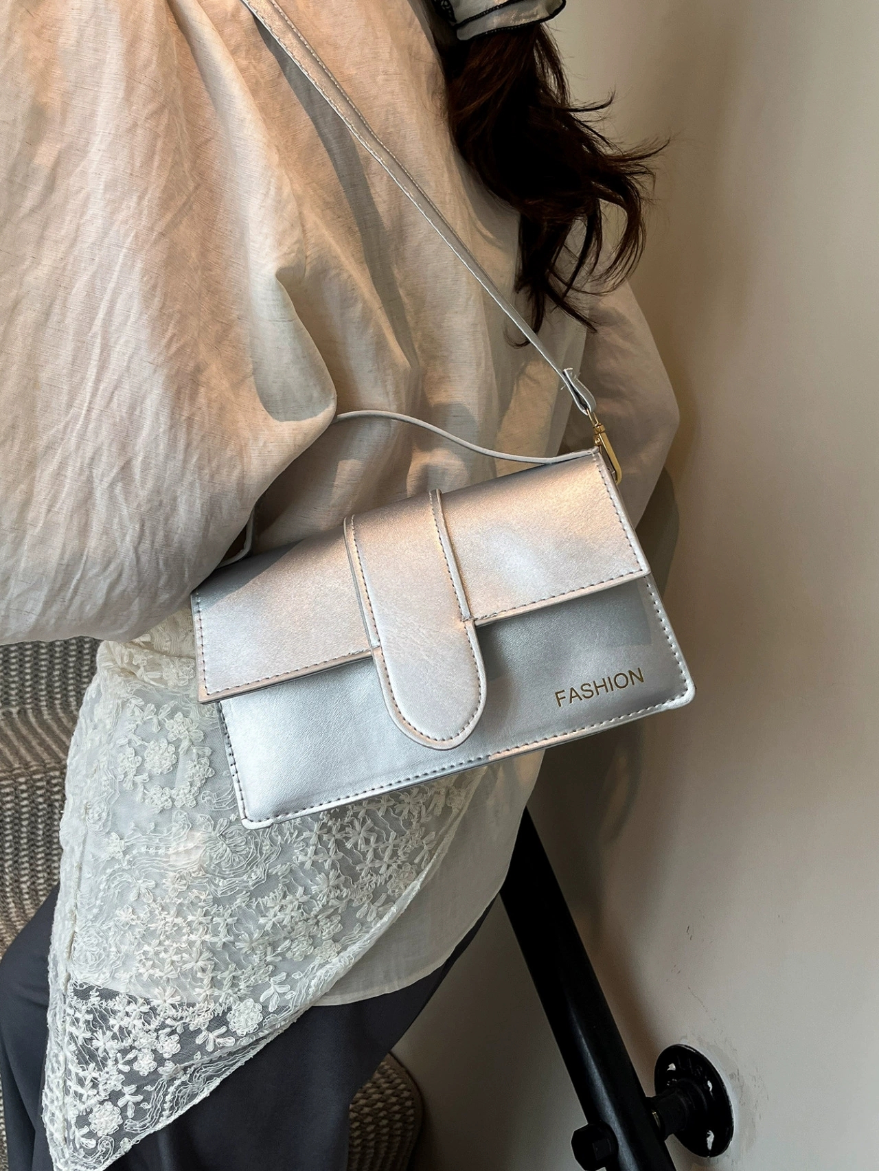 Women's Crossbody New Texture Diamond Grid Fashionable Versatile Small Square Bag