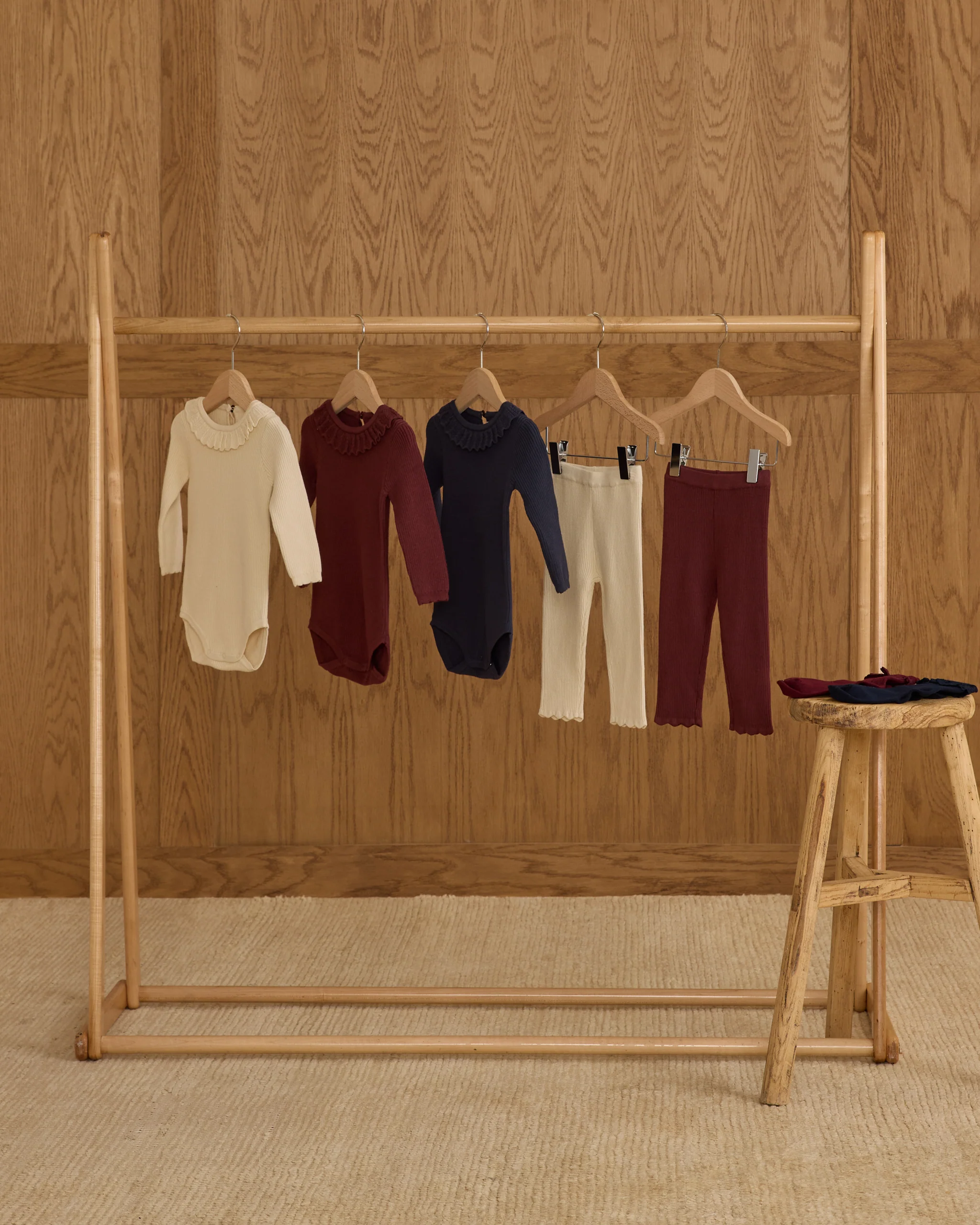 Ruffle Collar Bodysuit || Burgundy