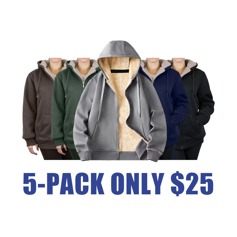 Women's Heavyweight Sherpa Fleece Zip Hoodie