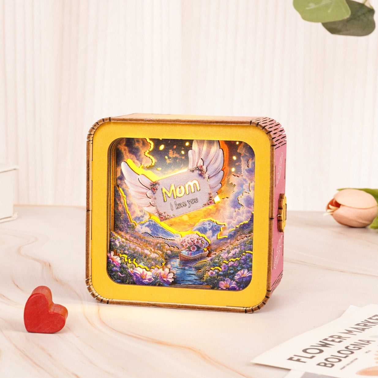 â€œWords fail, love enduresâ€  Kit- 3D Wooden Puzzle Night Light