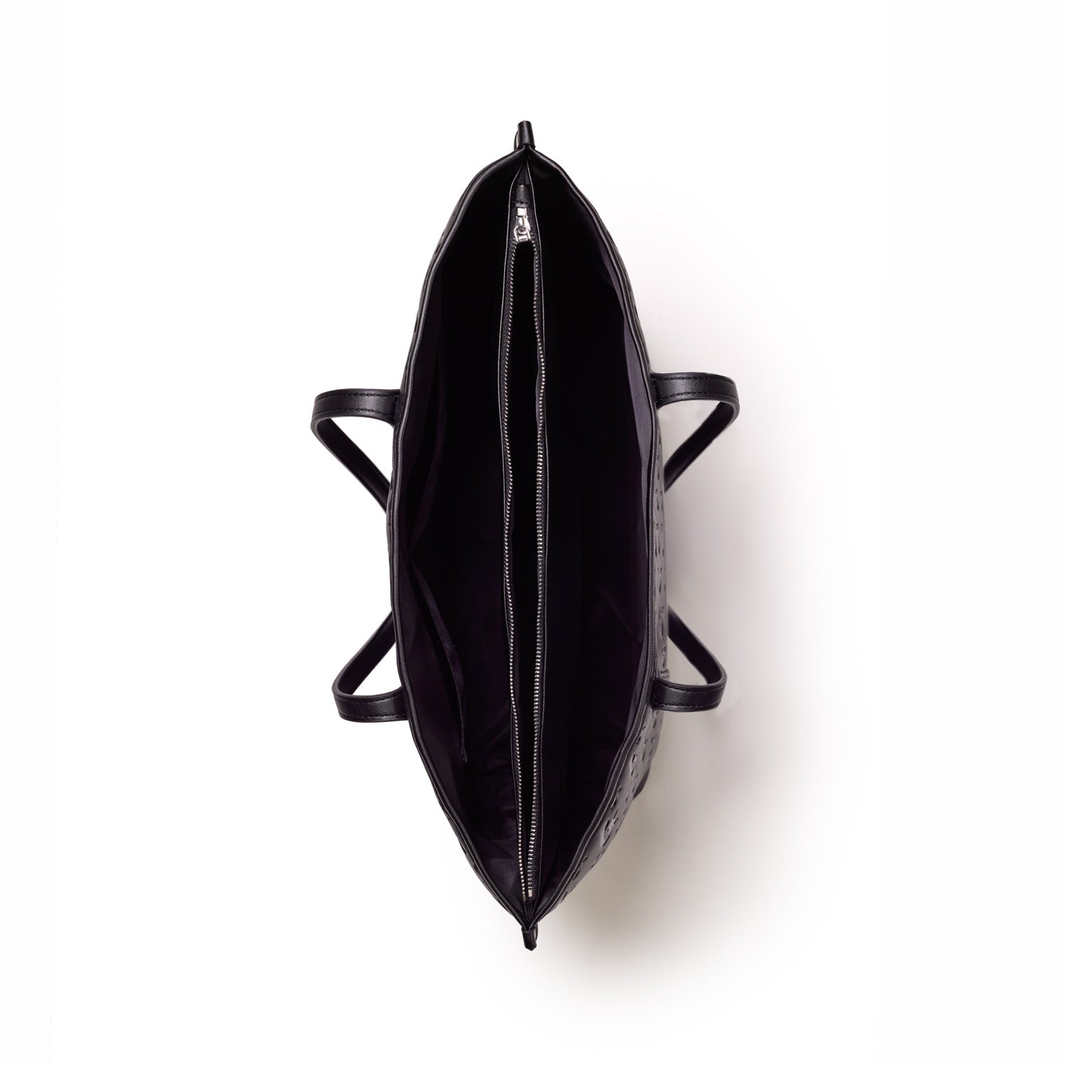 MONOGRAM SLEEK TOTE - BLACK