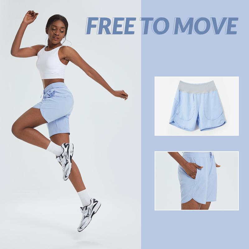 🔥Women’s High-Waist Quick-Dry Athletic Shorts (3