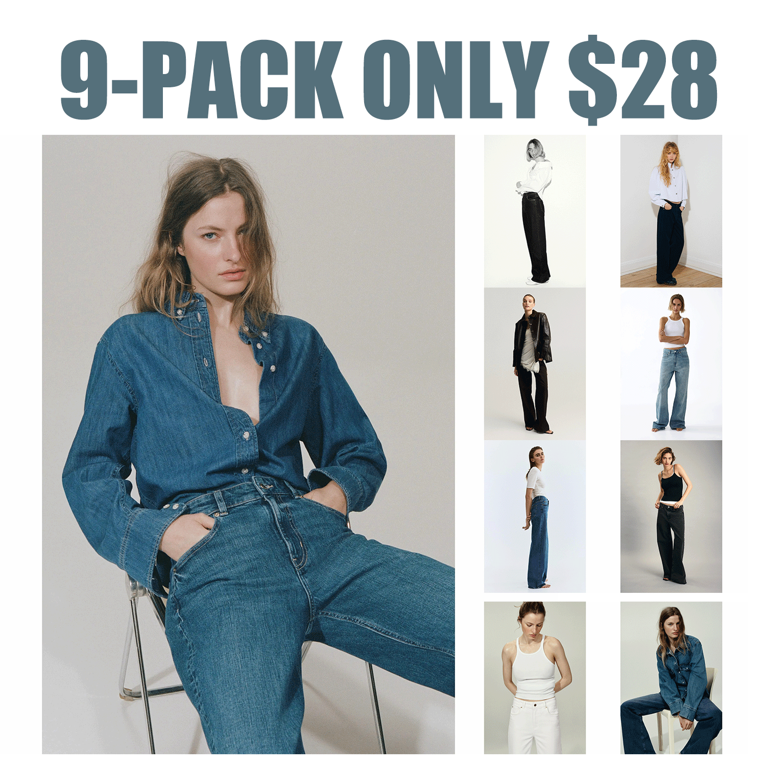 🔥Wide High Waist Jeans