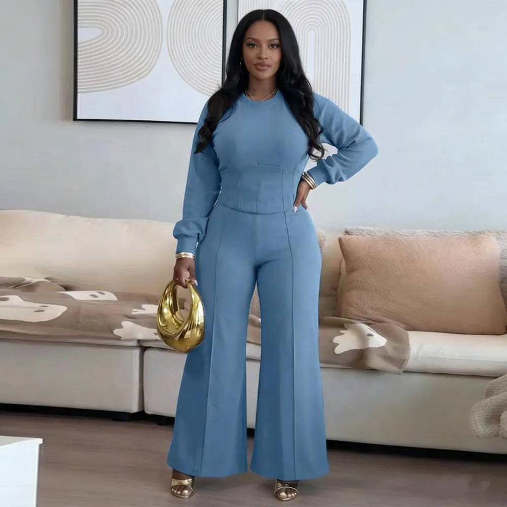 Women's Casual Seam Design Sweatpants Set