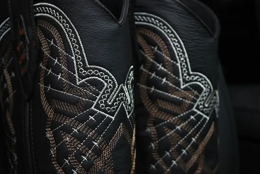 Men’s Copper Caiman Neck Leather Boots-Square Toe