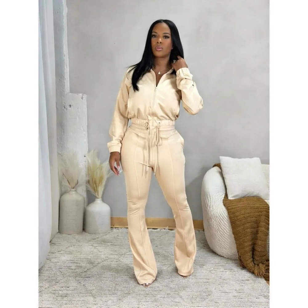 Flare Pants & Jacket Set