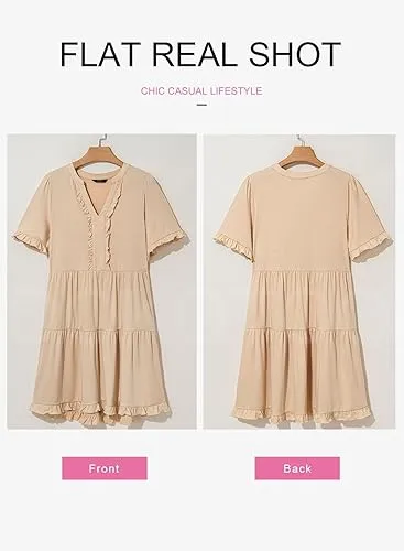 Casual V-Neck Mini Dress (Less than $3 each!)