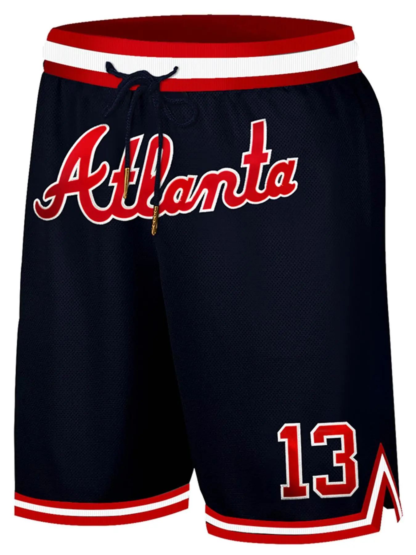 Men's Regular Fit Letter & Number Print Drawstring Waist Jersey Basketball Shorts