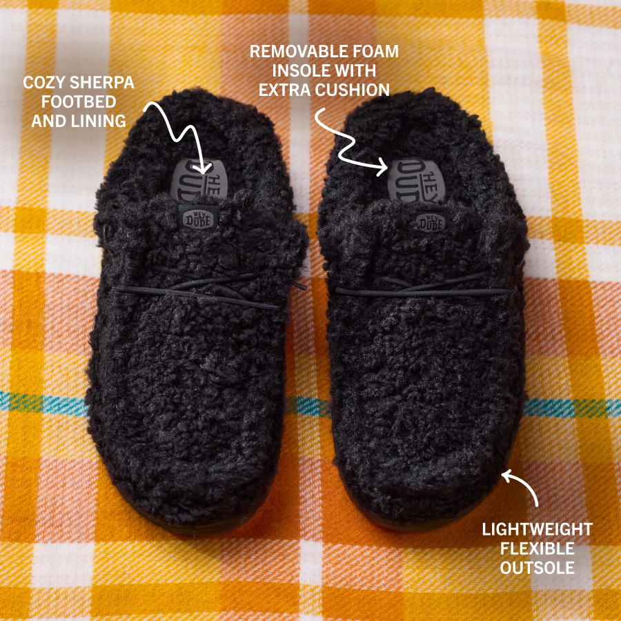 Wendy Slipper - Cozy Black/Black