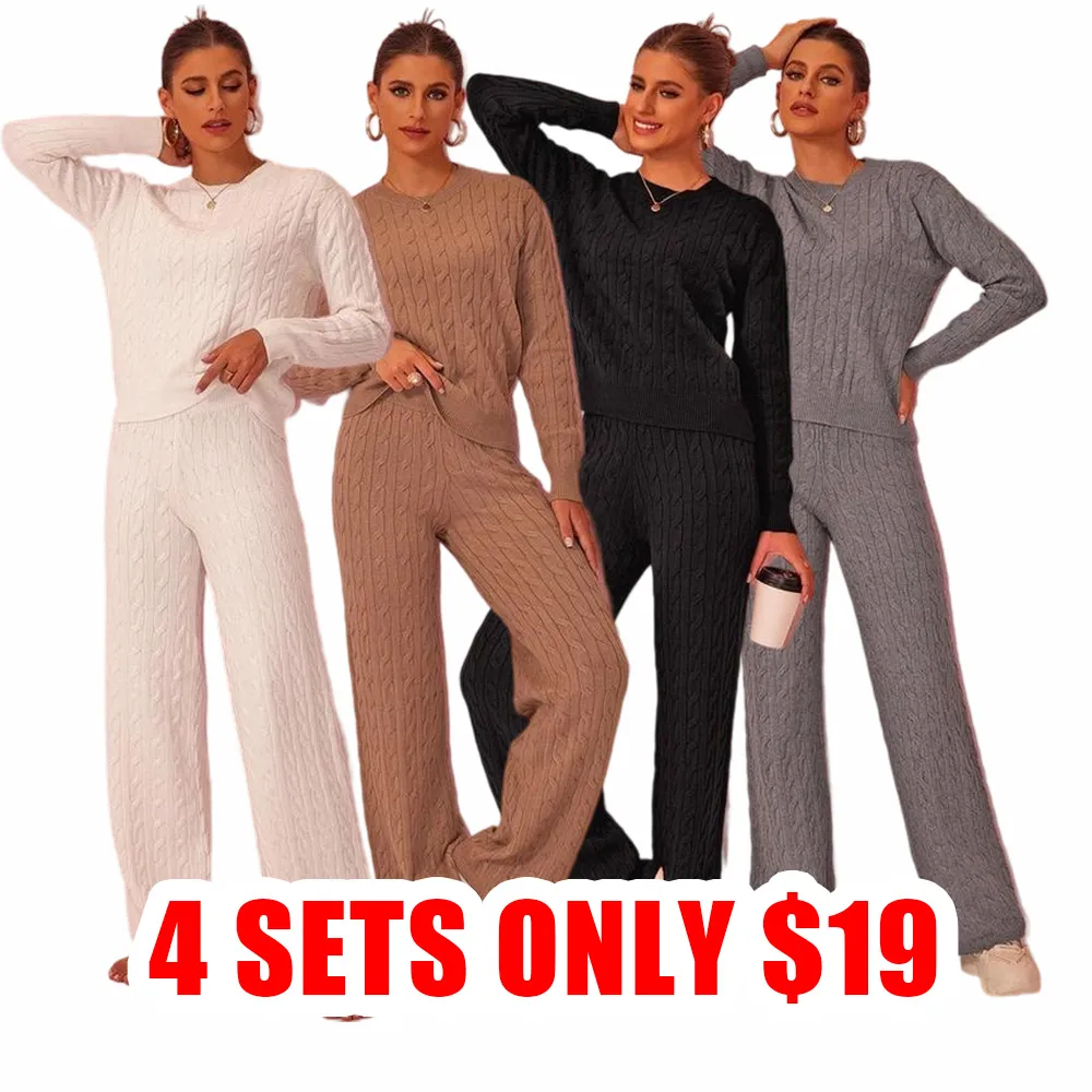 Cozy Women’s Cable-Knit Lounge Set