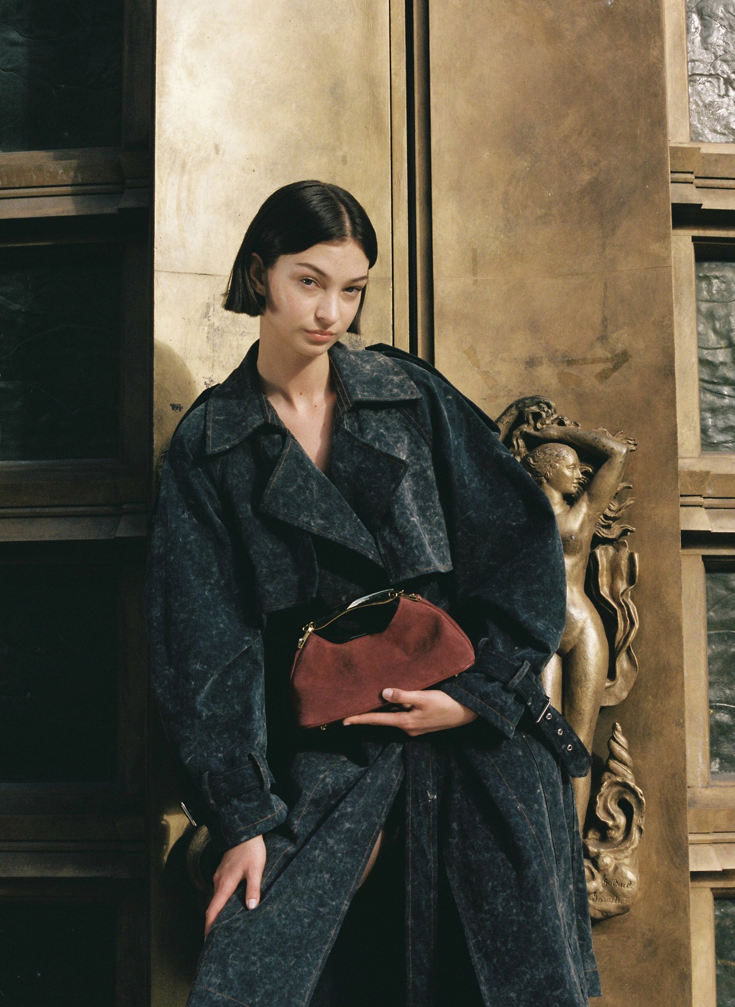 Mini Boomerang Suede Burgundy Clearance Sale 85%OFF