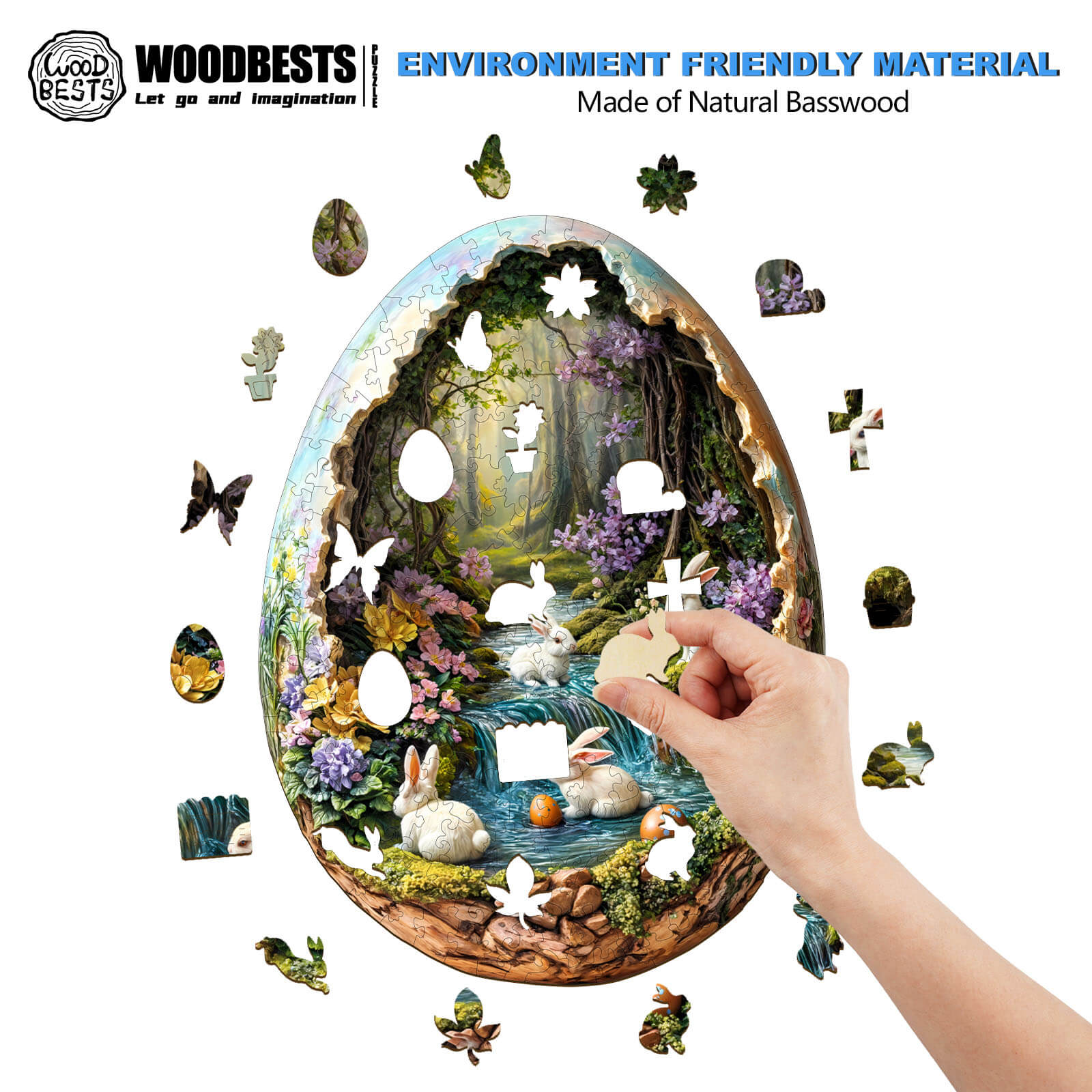 Wonderland Easter-3 Wooden Jigsaw Puzzle