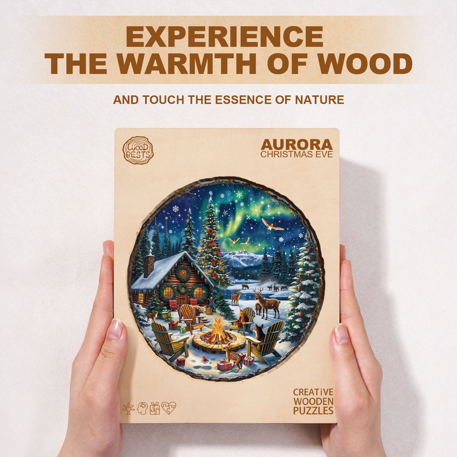 Aurora Christmas Eve Wooden Jigsaw Puzzle