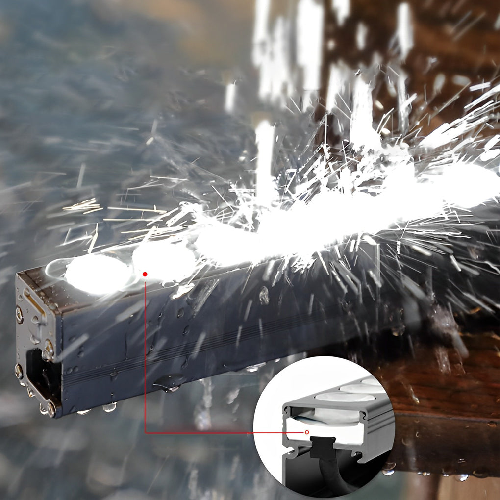 DC24V LED Waterproof RGB Smart Outdoor Wall Washer Light with Shading Plate