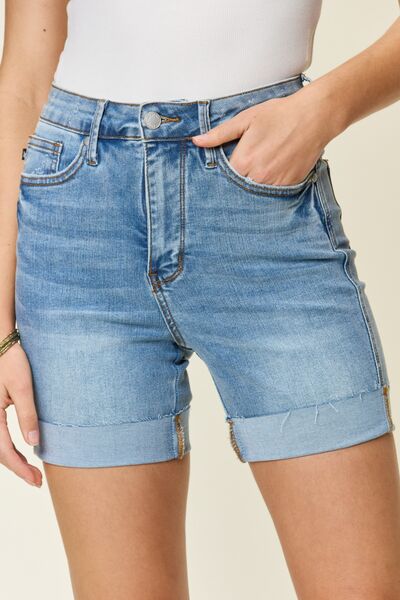 Cecilia Tummy Control High Waist Denim Shorts