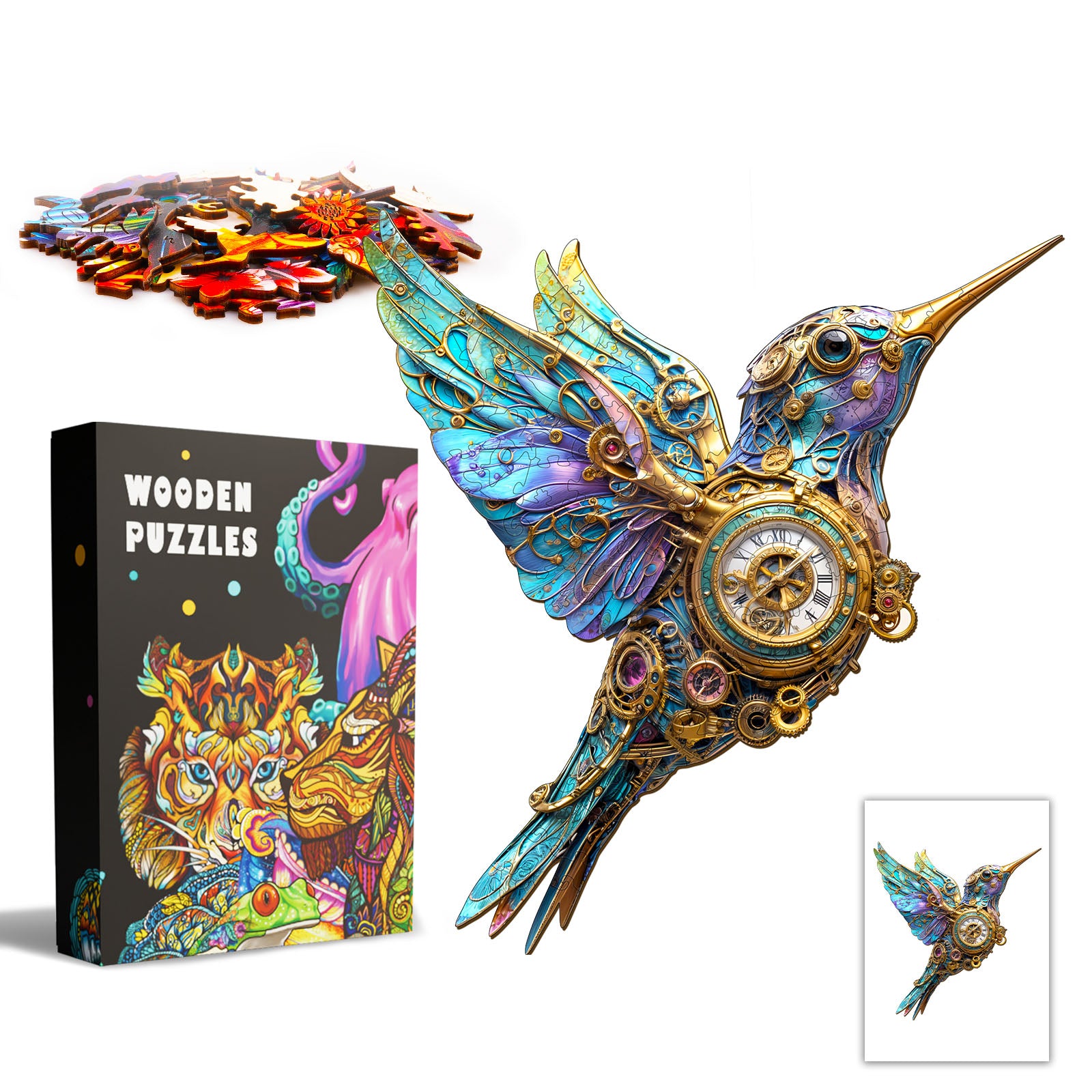 3D Mechanical Hummingbird Wooden Jigsaw Puzzle
