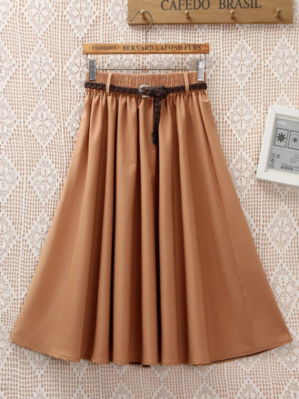 A-Line Skirt Midi Skirt