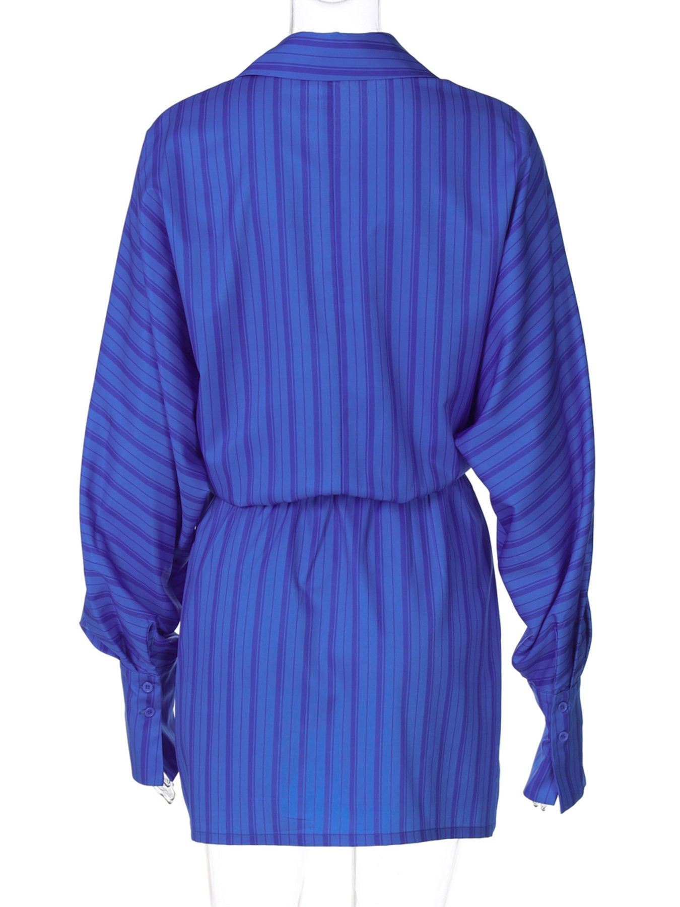 Striped Button-Down Mini Dress