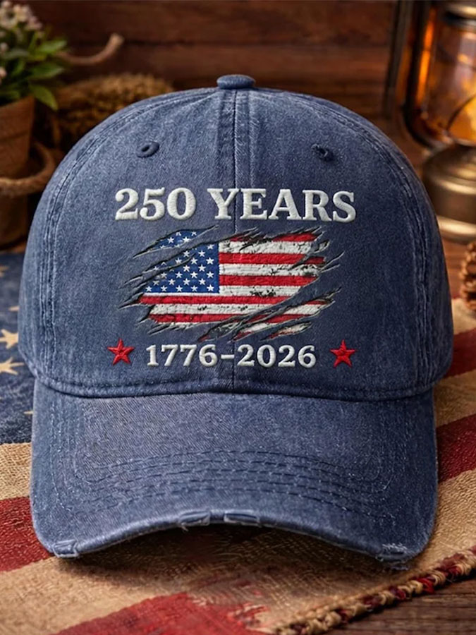 American Flag Washed Baseball Cap