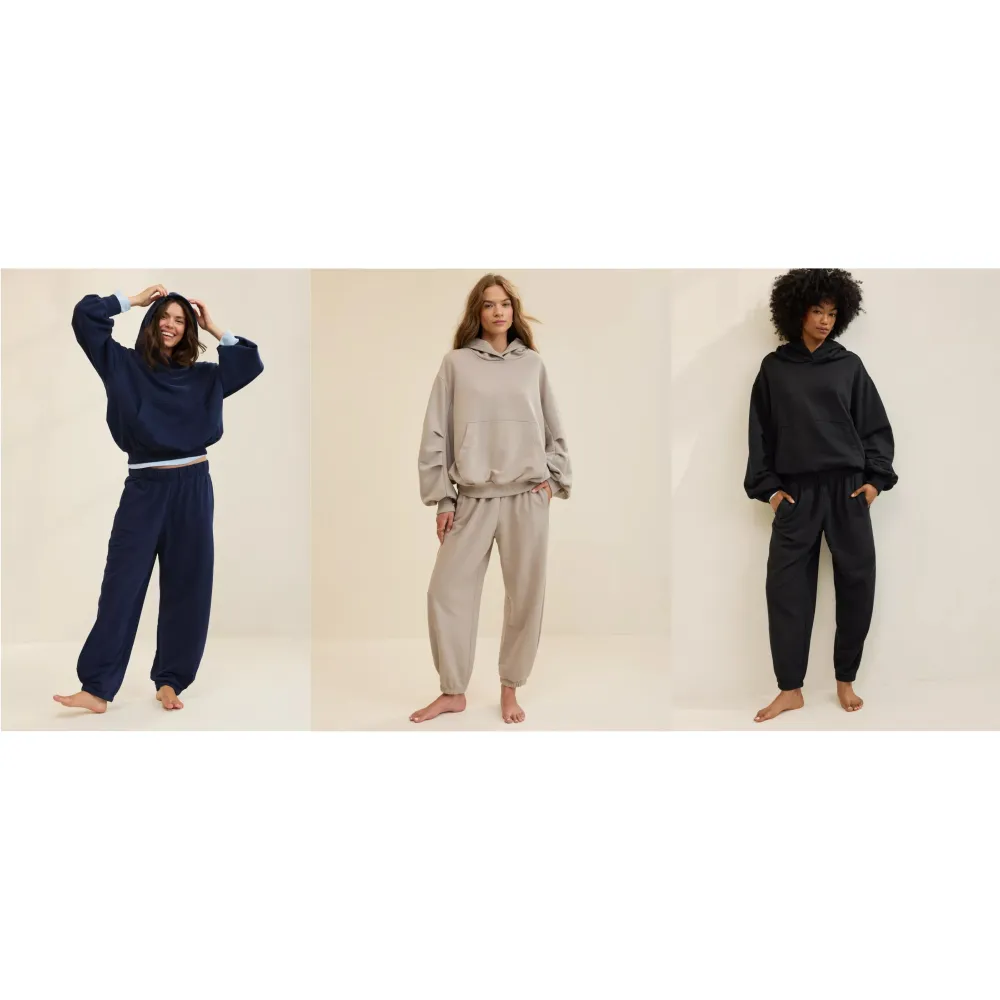 Comfy Drape Fleece Sweatshirt Set