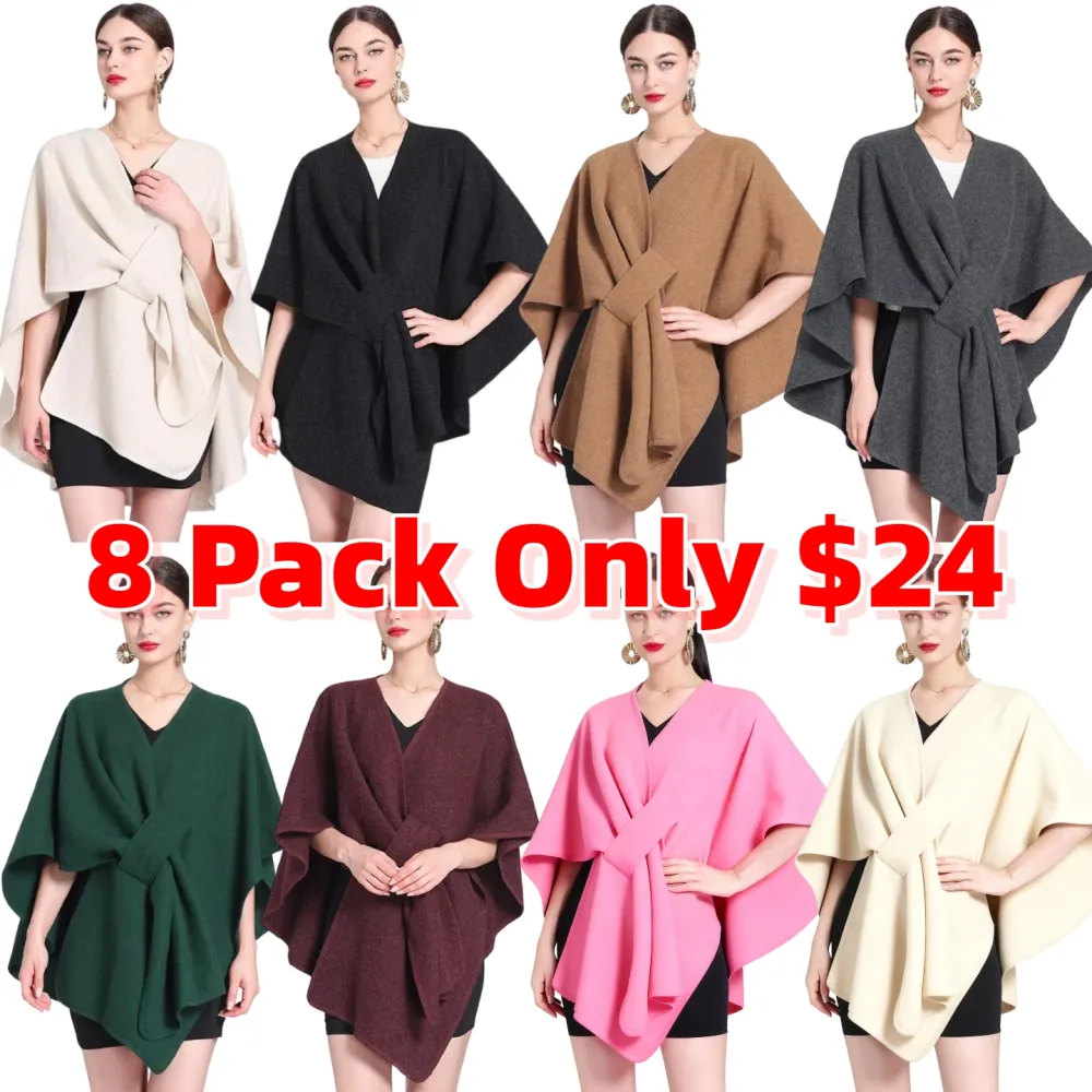 Women's Solid Color Cape Shawl