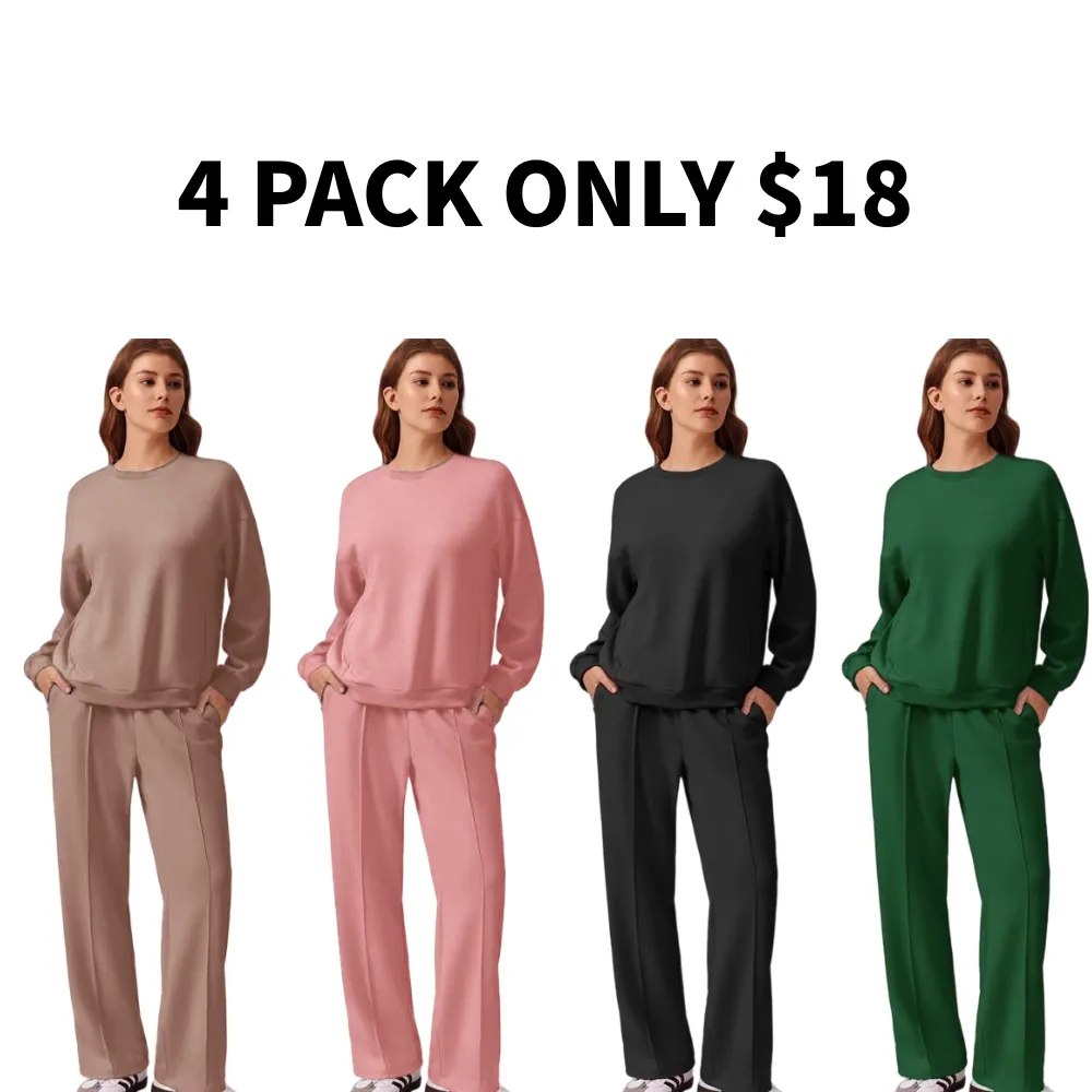 🔥Women's Casual Two-Piece Long-Sleeve Sweatshirt Set🔥