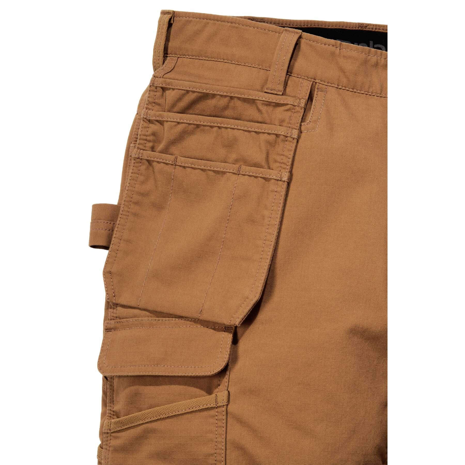 CHT Steel Relaxed Fit Double Front Multi-Pocket Cargo Trousers 103337 Brown