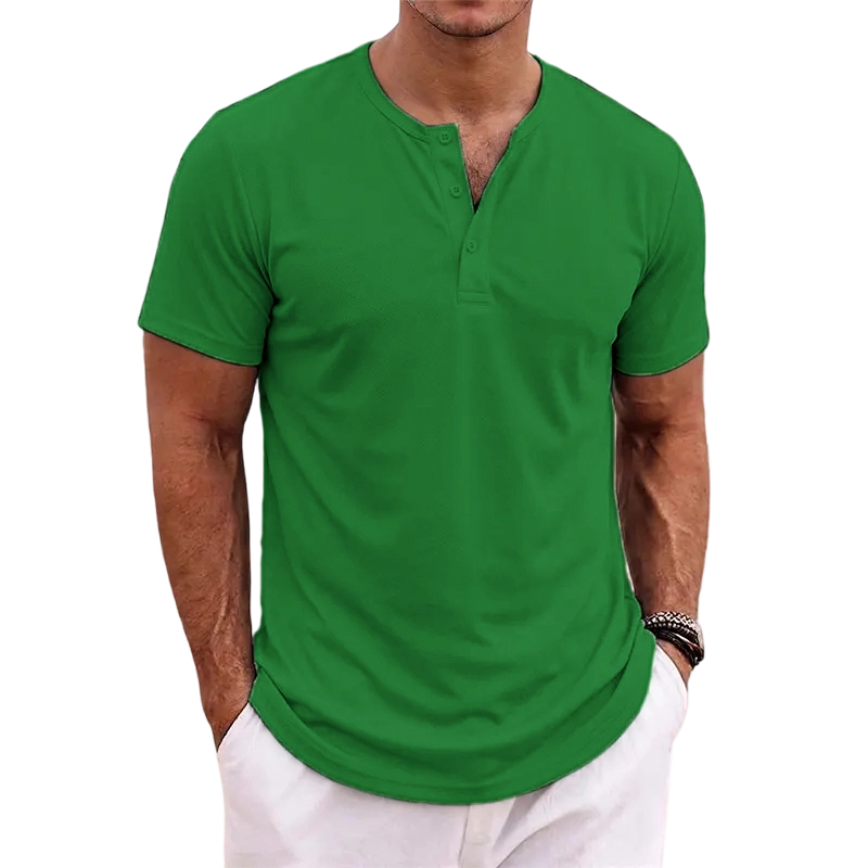 7-Pack Men's Casual Henley Shirt – Breathable, Comfortable & Stylish