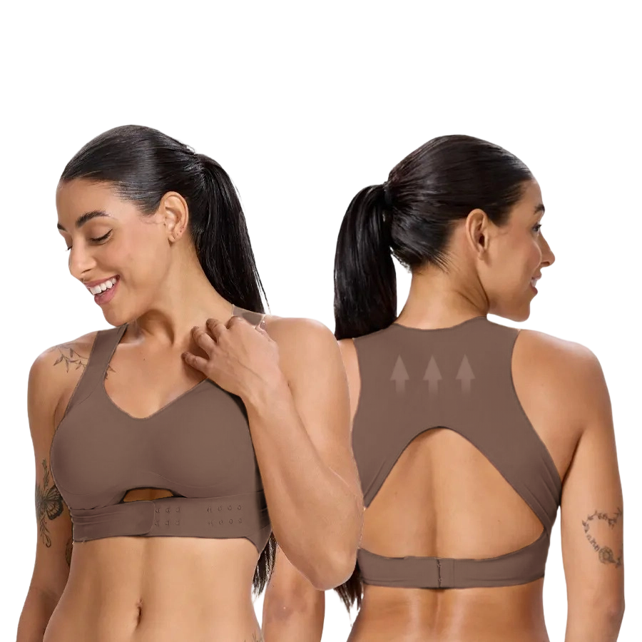 【Postural correction】Women’s Wireless Bra, Soft Breathable Non-removable Moulded Cups