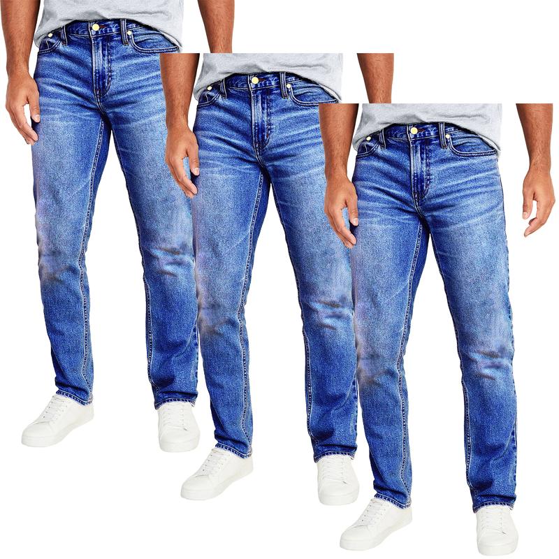 Men’s Slim Straight Flex Stretch Jeans — Everyday Comfort Denim
