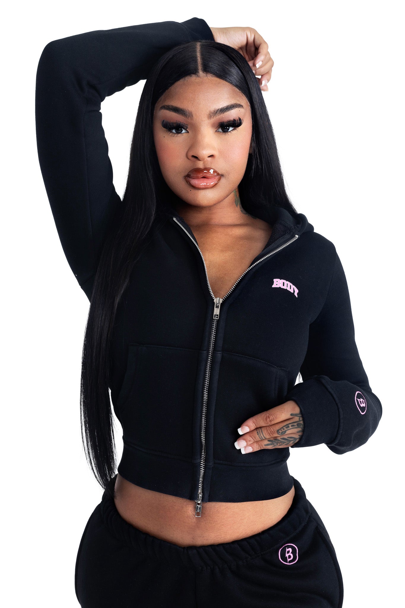 PRE-ORDER - BACKSHOT HOODIE 2.0 (BLACK/PINK)