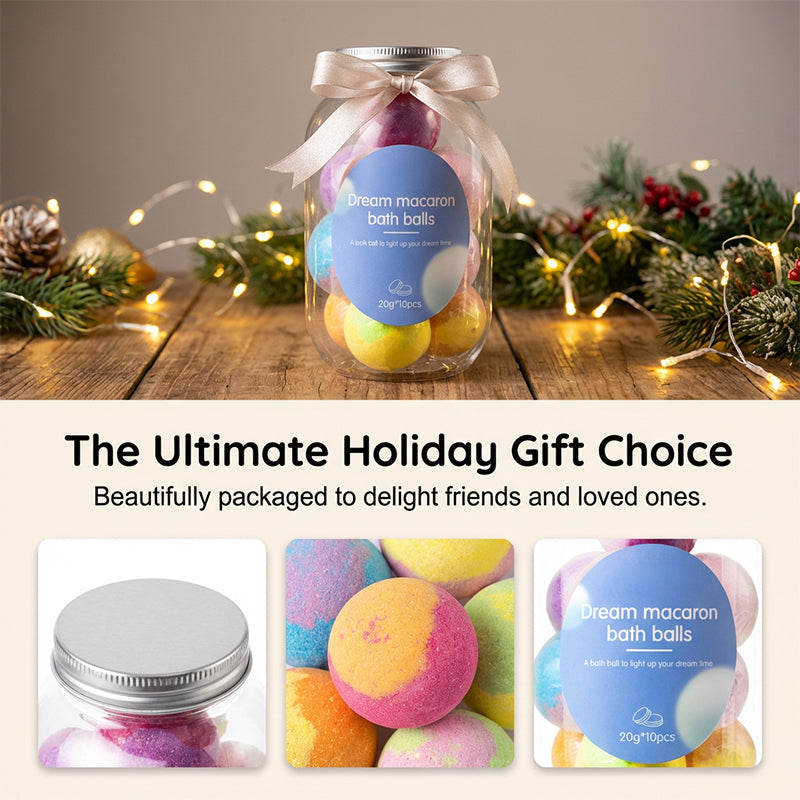 10-Piece Macaron Bath Bomb Set