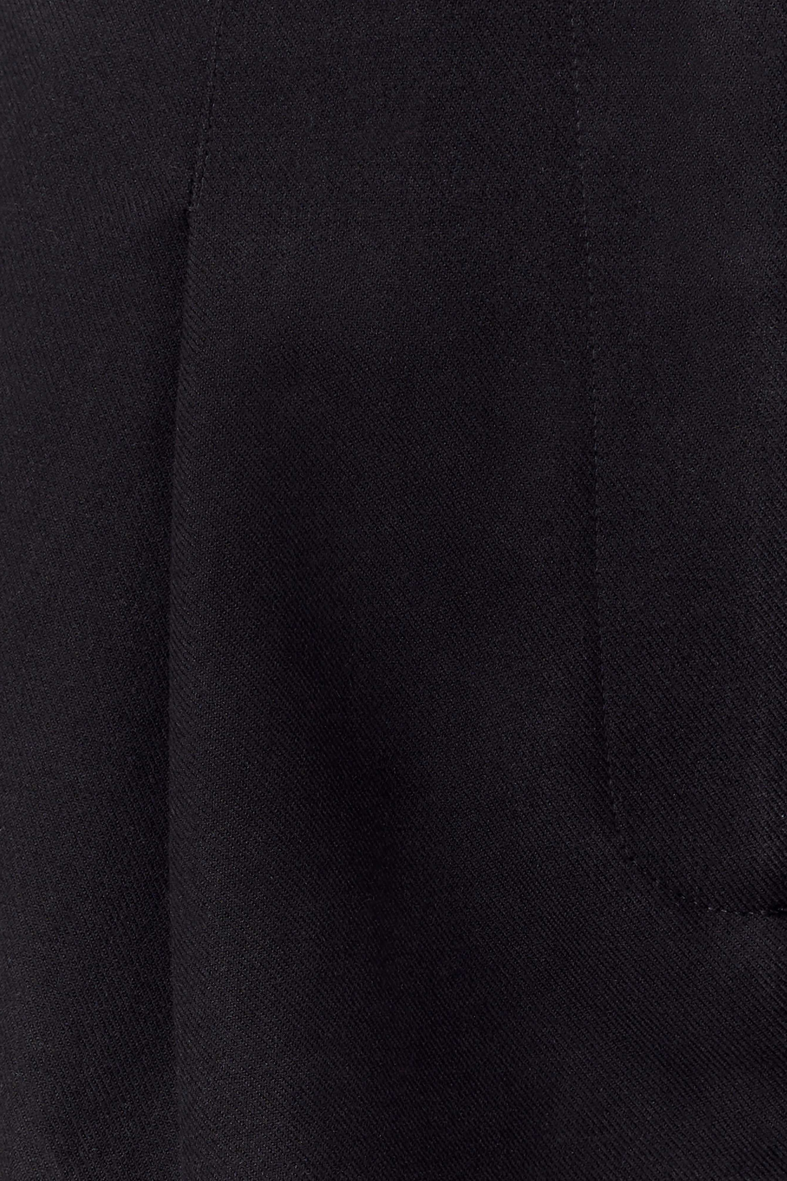 Black Barrel Leg Suiting Pants