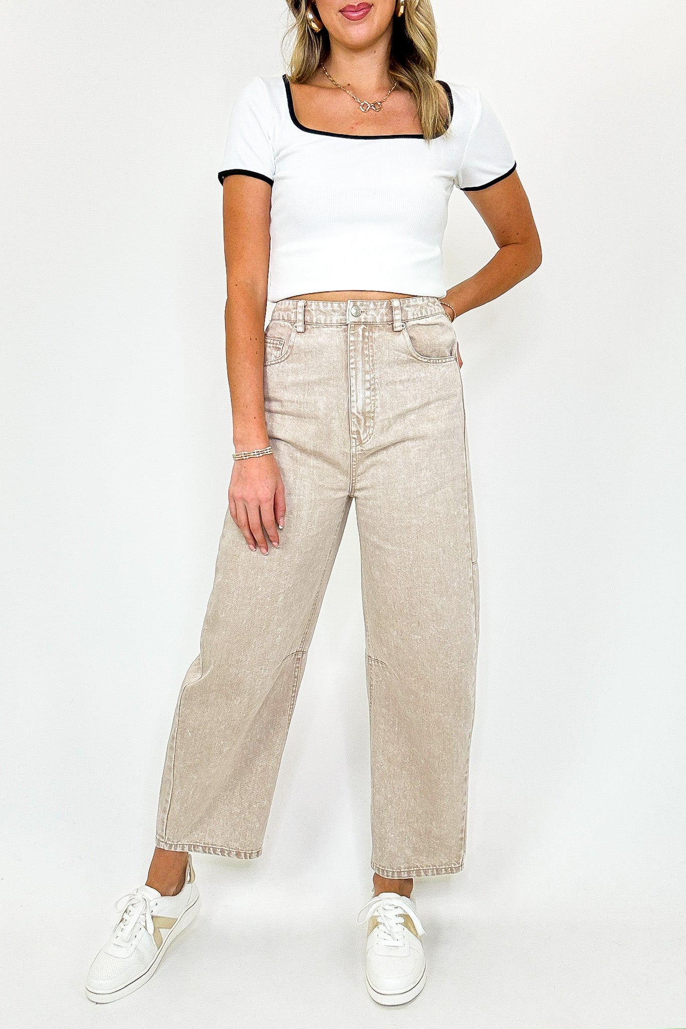 High Waist Solid Jeans