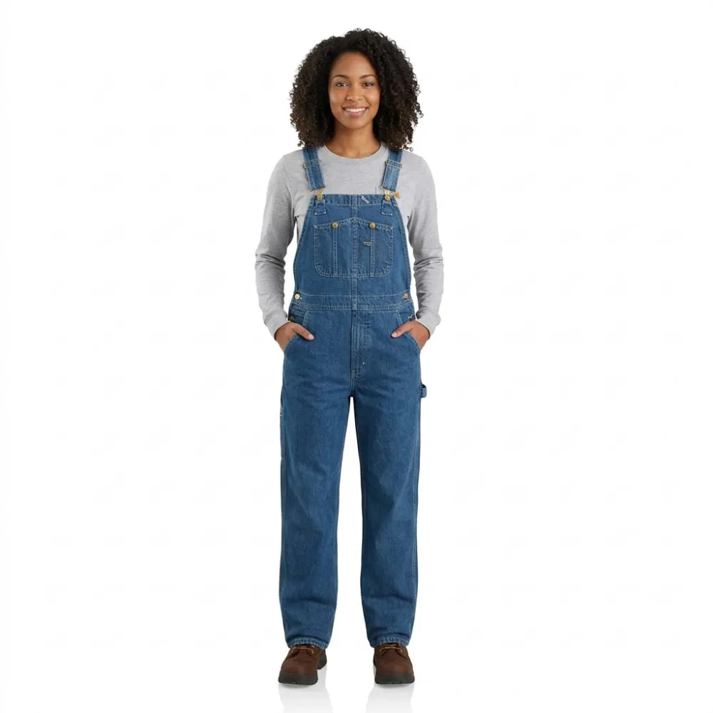 💥Last Day💥Promotion ! Women Denim Bib Overalls, Workwear with Adjustable Straps and Convenient Tool Pockets