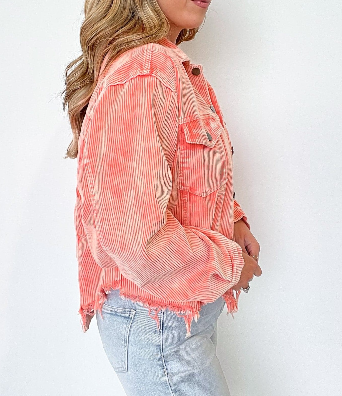 Mainstream Raw Edge Corduroy Jacket