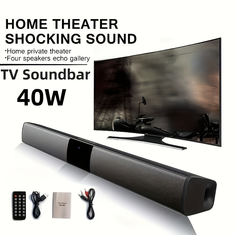Theater TV Speaker 40W TV Soundbar Wired And Wireless Home Surround SoundBar For PC With FM Radio Music Center Column