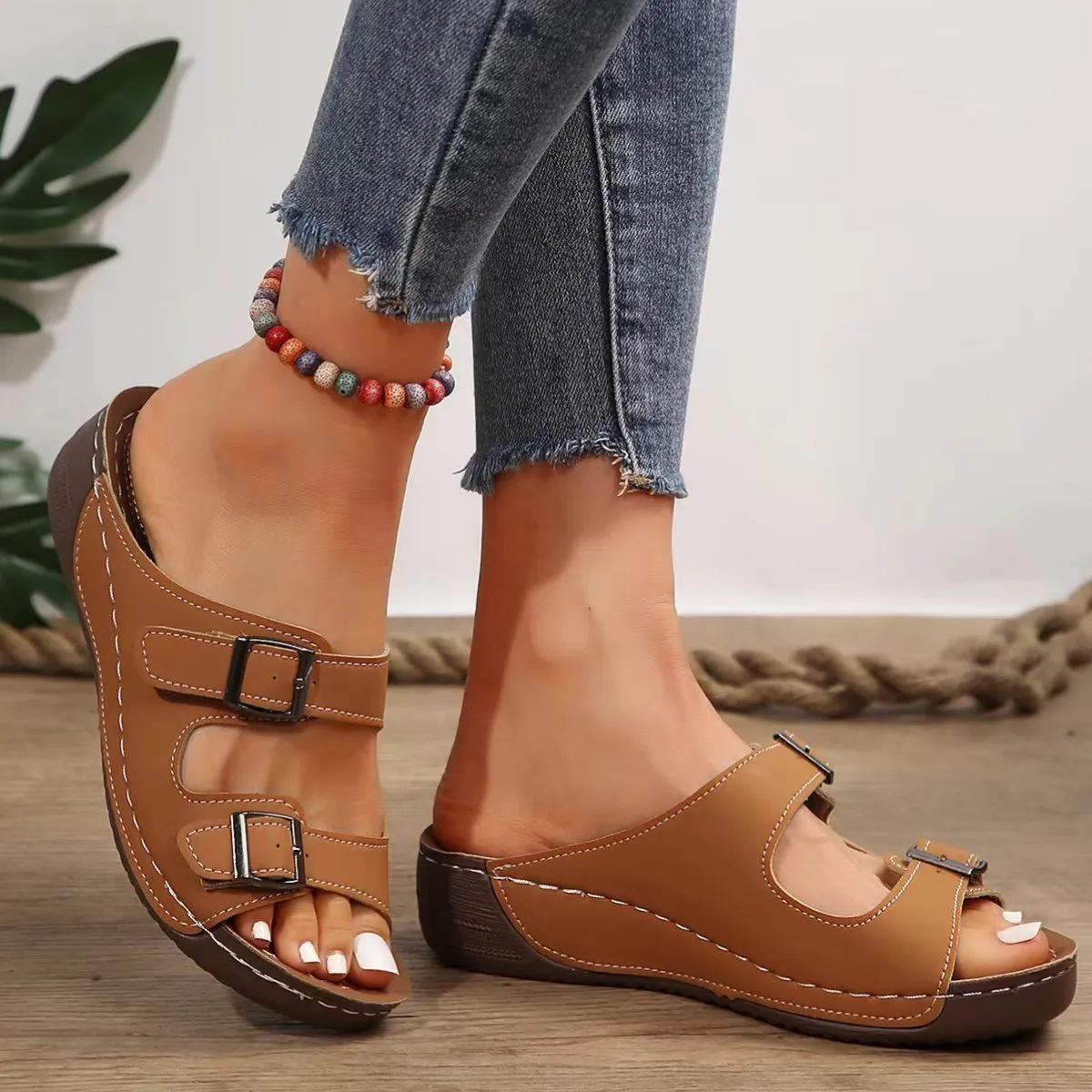 Open Toe Platform Sandals (multiple color options)